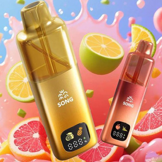 【一次性】正品SONG崧A66双响炮 16000口 双口味油仓两种风味自由切换 超炫酷动态屏显 15ml 当天发货