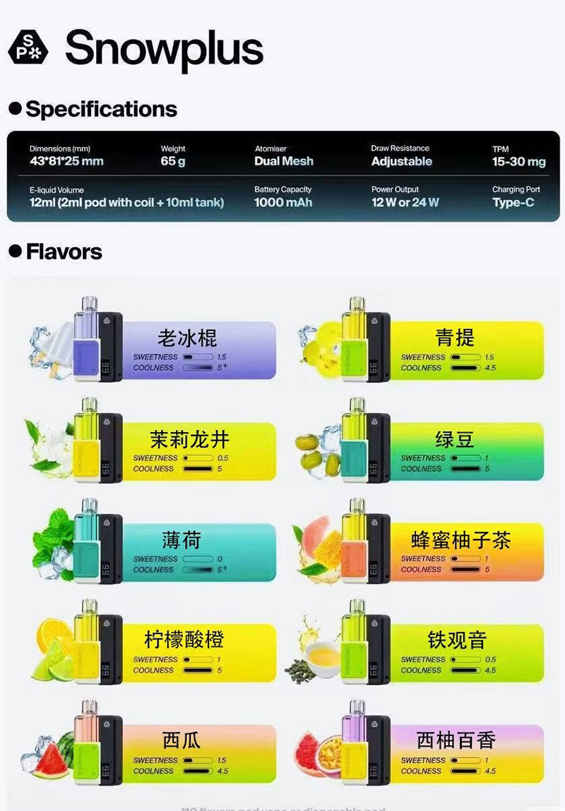 【积木系列】正品SnowPlus雪茄鸭嘴兽积木弹套装 15000puffs 当天发货